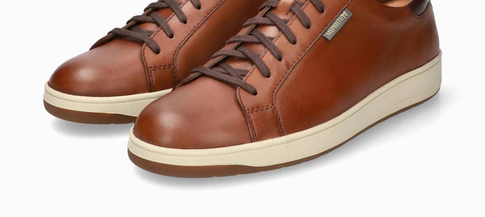 NEW MEPHISTO men's hasko sneaker in hazelnut